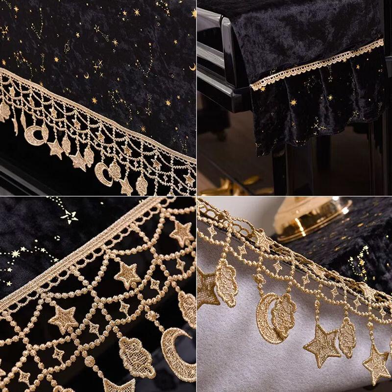Qiuqiao European Classical Diamond Velvet Piano Dust Cover