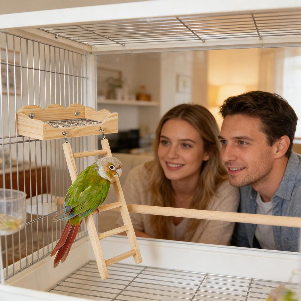 Bird Perches For Cage Wooden Play Toy Bird Perches Cage Toys For Parakeet Conure Cockatiel Gerbil Chinchilla Hamster Lovebird