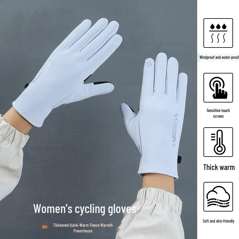 Unisex Waterproof Windproof Touchscreen Winter Gloves for Cycling, Driving, and Riding - Warm Velvet Lining for Cold Weather