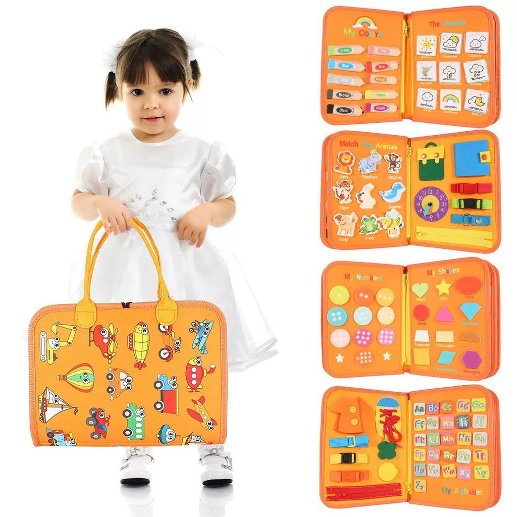 Felt Learning Preschool Practice Busy Board Children's Early Education Toys Puzzle Enlightenment Learning Board Birthday Gift