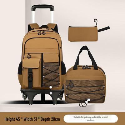 Li Shen 3-Piece Stair-Climbing Rolling Backpack Set