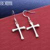 925 Sterling Silver Cross Pendant Earrings - Beautiful Gift Jewelry