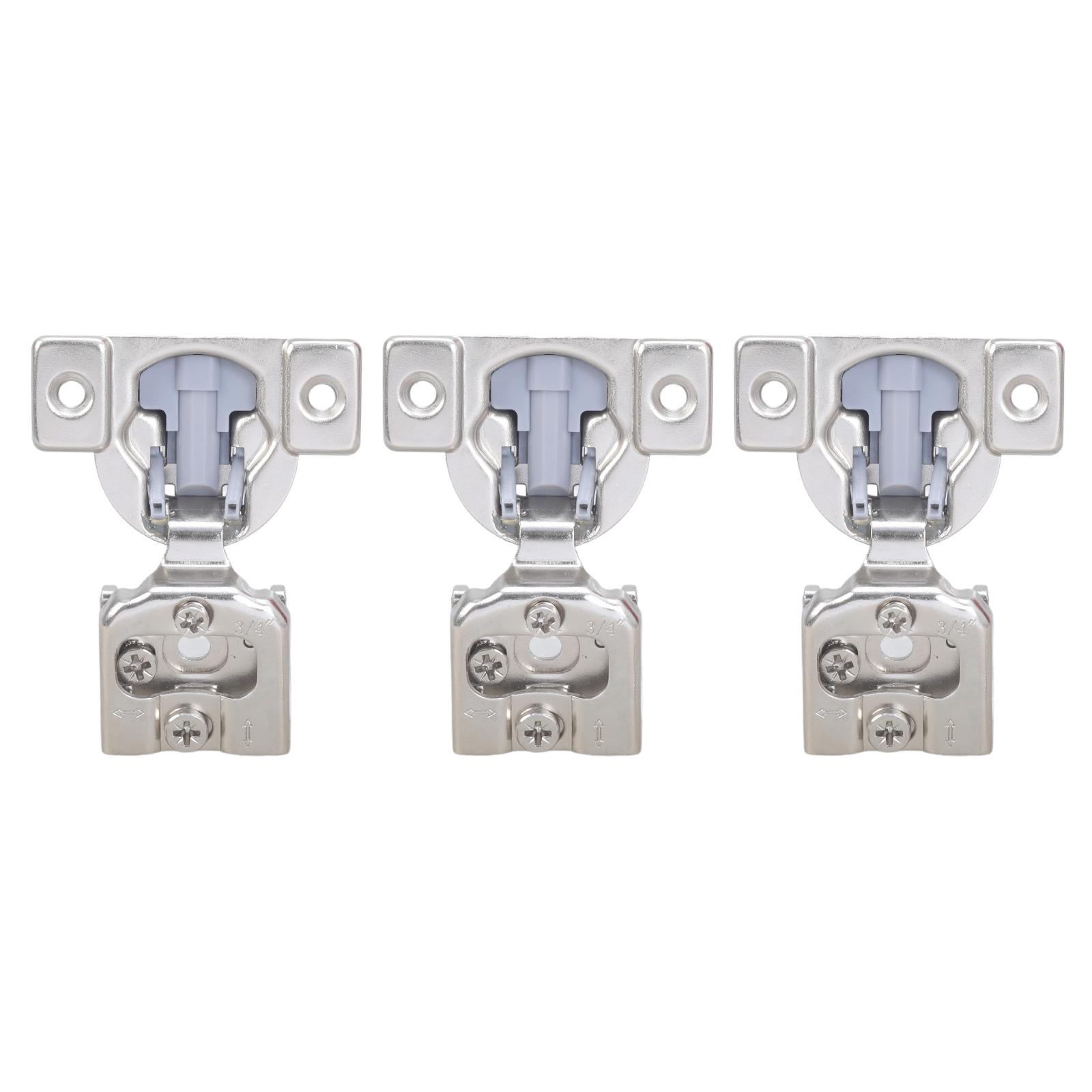 

3pcs Soft Close Hinges Overlay Adjustable Face Frame Cabinet Hinges Furniture Door Hinges for Concealed Cupboards 3