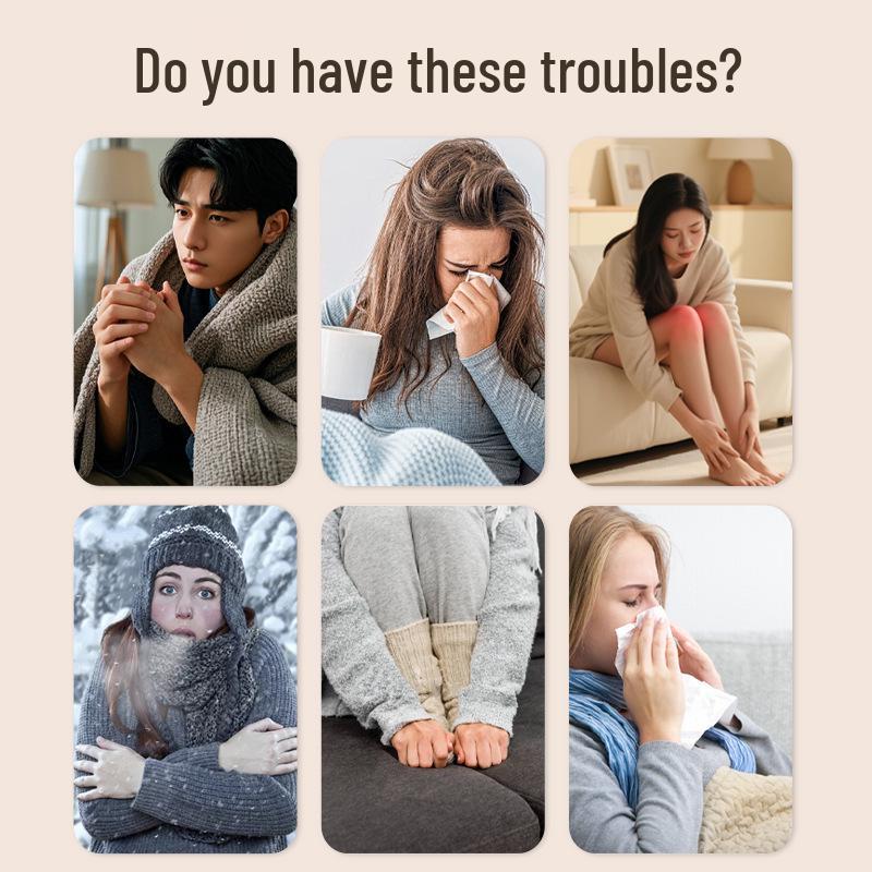 Hong Kong Herbal Ginger Turmeric Soothing Foot Warming Patch - Unisex Moxibustion Sole Patch