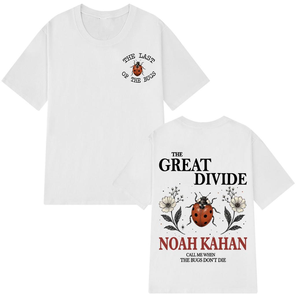 Noah Kahan The Great Divide Tour Graphic T-shirt Men Women Fashion Short-sleeved Loose Casual Cotton Top