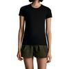 Moncler Round Neck Pullover Short Sleeve T-Shirt Women T-Shirts Black 8C73200V8058999
