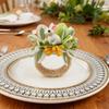 Fun Whimsical Easters Rabbit Eggs Shape Napkin Rings For Childrens Birthday Parties Easy Cleaning Plastic Materials