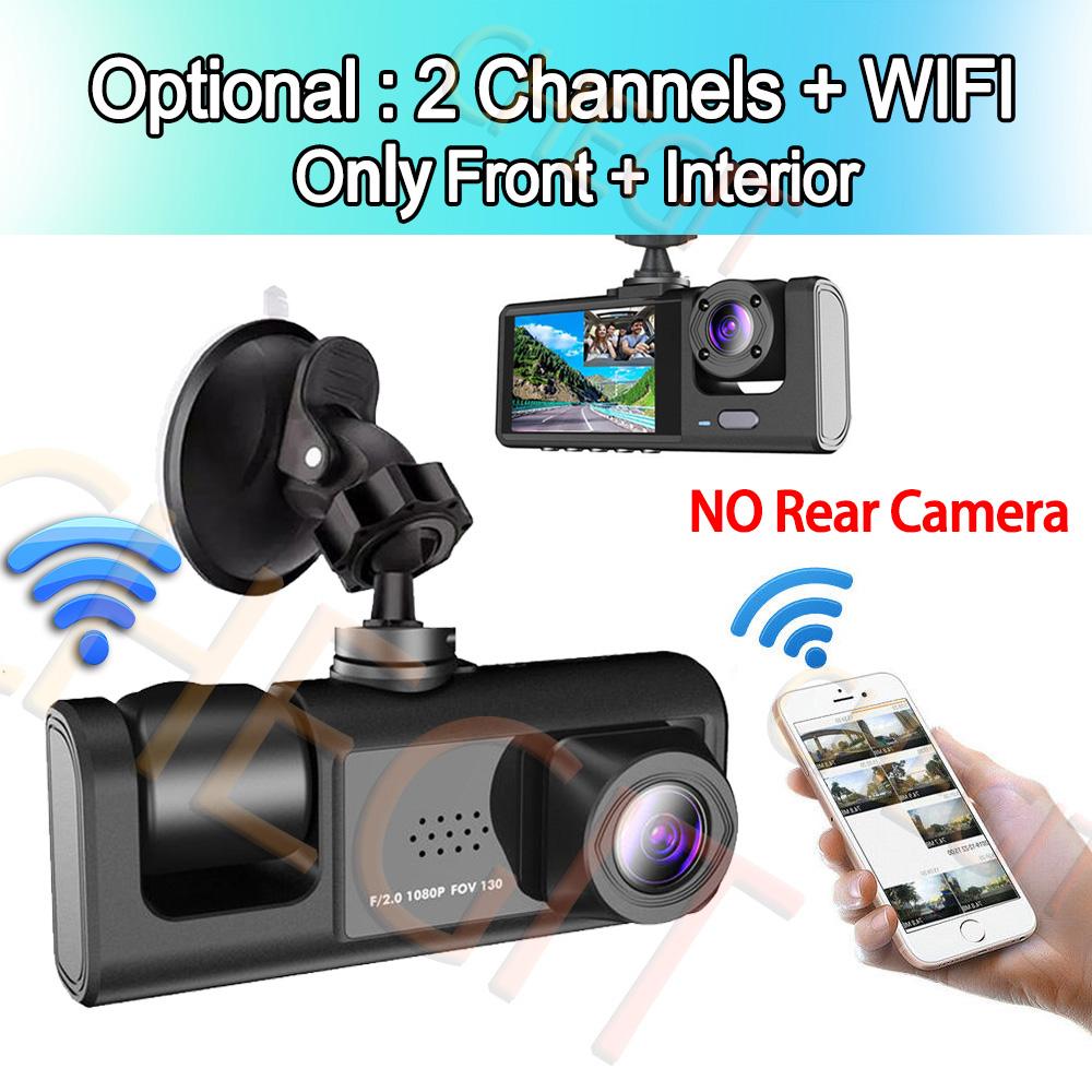 1080P 3 Channel WIFI Car DVR 2/3-Lens Front inside Dash Cam Three Way Camera DVRs Recorder Video Registrator Dashcam Camcorder