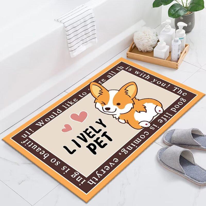 Bathroom floor mat, diatom mud, non-slip absorbent cushion, toilet, kitchen foot cushion, toilet door toilet carpet