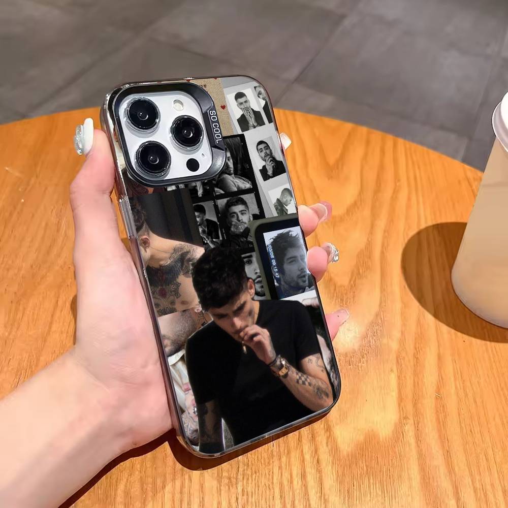 

Z-Zayn M-Malik Singer Phone Case For iPhone17,16,15,14,13,12,11,Pro,MAX Gray Matte Silicone Black Cover iPhone16plus