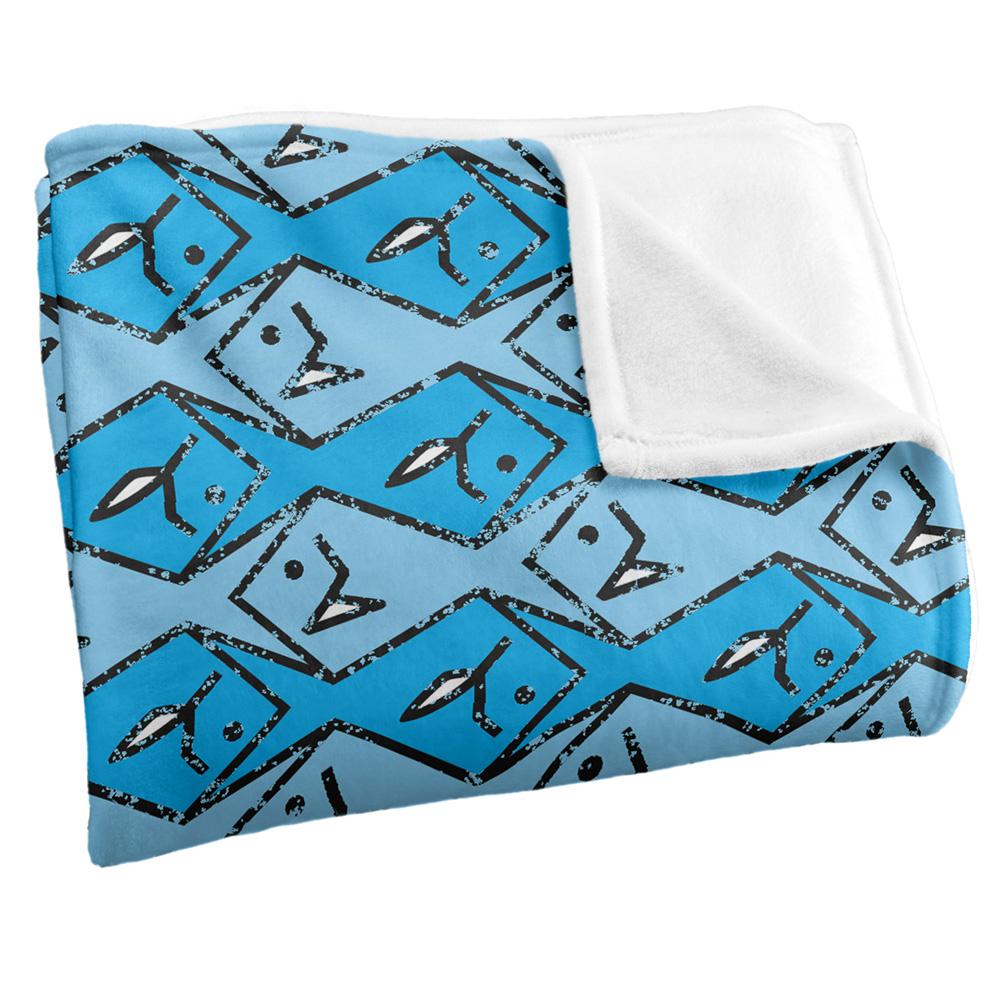 JQ Licensing Silky Patterned Fishing Supersoft Blanket