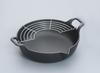 Iwachu Tempura Pot Black Inner Diameter 24cm Nanbu Ironware Tempura Pot Flat Bottom 25 25101