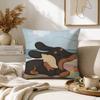 cartoon cute dachshund Pillow Case for Sofa Living Room Home office Decor Protective Cover