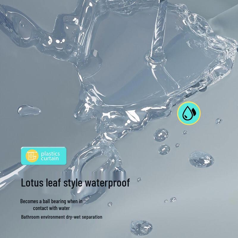 LIEI Thickened Waterproof Punch-Free Shower Curtain