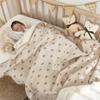 Babydecken für Betten 4-lagige Baumwoll-Swaddle-Musselin-Decke Bettwäsche Leinen Baby-Accessoires Neugeborenen-Badetuch Mutter Kinder