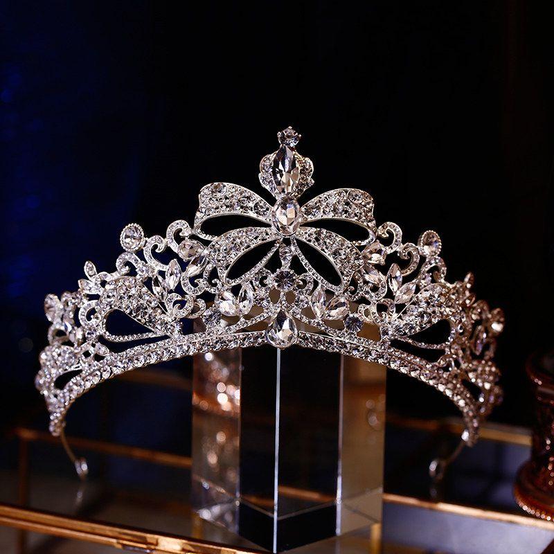 Bridal Wedding Elegant Crown Shiny Rhinestone Headdress