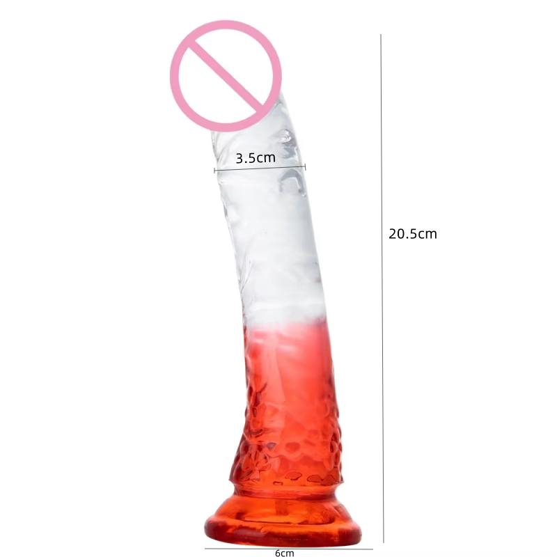 Transparent Realistic Dildo Jelly Penis Suction Cup Dildo Female Masturbator Clitoral Stimulator Big Dick Lesbian Sex Toys