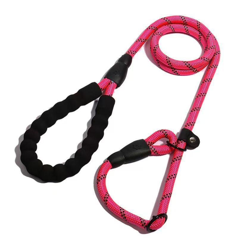 Explosion-Proof Nylon Dog Leash with P-Type Rope and P-Chain for Large Dogs