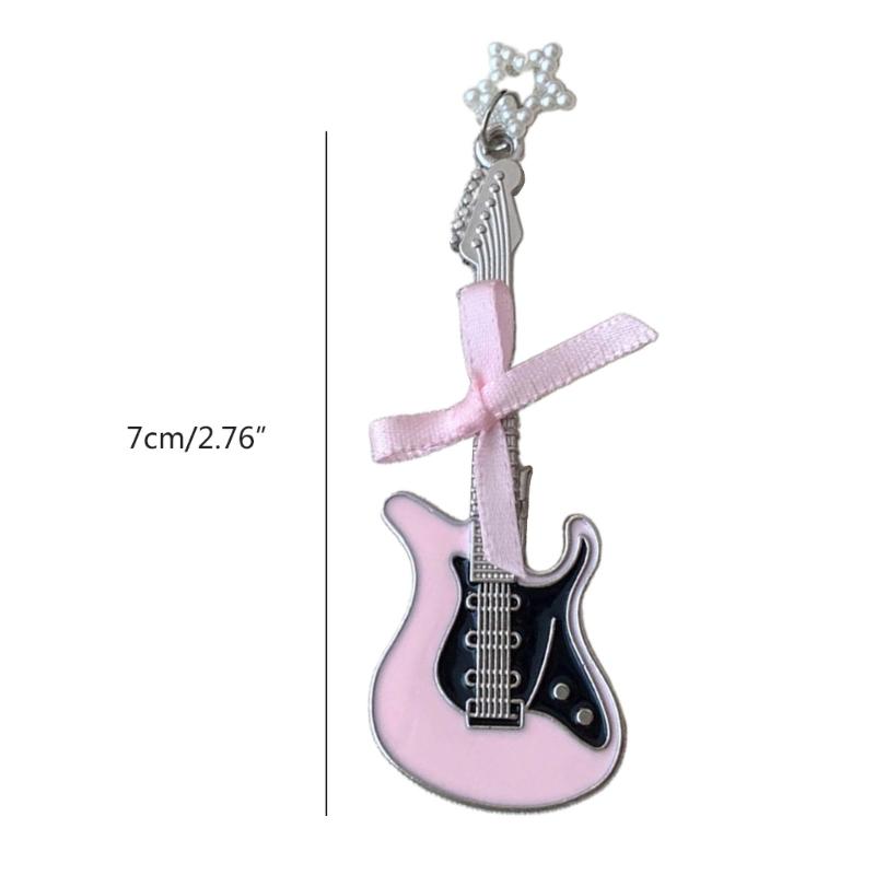 Small Star Hair Clip for Girls Retro Guitar Hairpins Accessory with Punk Clips