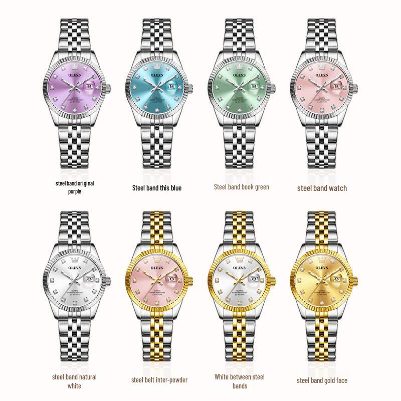 OLEVS Damen High-End Lao Stil Quarz Uhr - Modische, Nicht-Leuchtende, Wasserdichte Armbanduhr