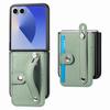 Luxury Cards Solt Wallet Wristband Carbon Fiber Leather Case for Samsung Galaxy Z Flip 8 7 FE 6 5 4 3 Shockproof slim fit Cover