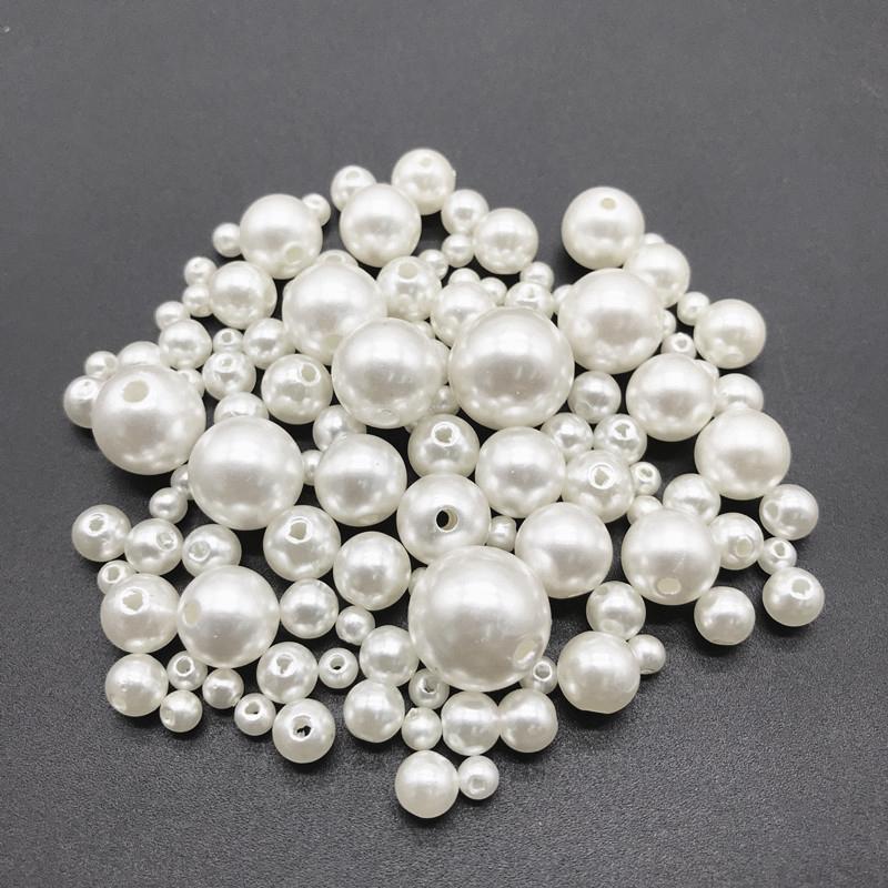 100 г/50 г круглый искусственный жемчуг бусины из АБС-пластика разделитель свободные бусины ювелирные изделия выводы DIY браслет серьги ожерелье аксессуары для изготовления ювелирных изделий 6MM-480PCS