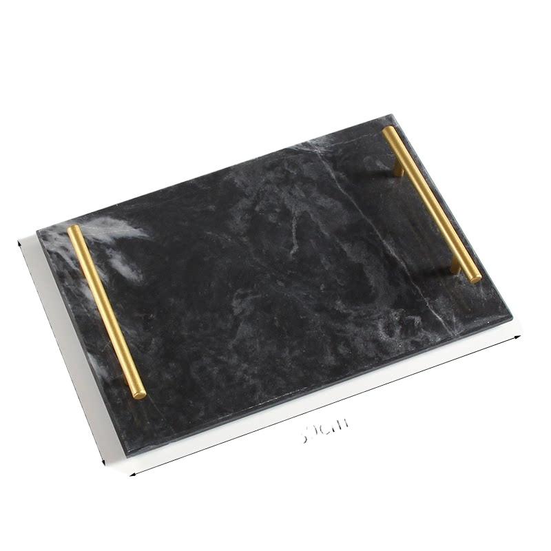Nordic Natural Marble Tray Jewelry Tray Dessert Tray Bathroom Storage Aromatherapy Plate Home Decoration Bathroom Supplies