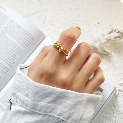 Fashion Elegant Women Cool Girls Trendy Party Accessories Adjustable Open Ring Knot Finger Ring