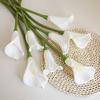5/10Pcs White Calla Lily Artificial Flowers for Wedding Bouquet Bride Shower Blessing Gift Home Decoration Fake Flowers