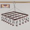 Aluminum Alloy Multi-functional Clothes Drying Rack with Clips for Balcony Storage