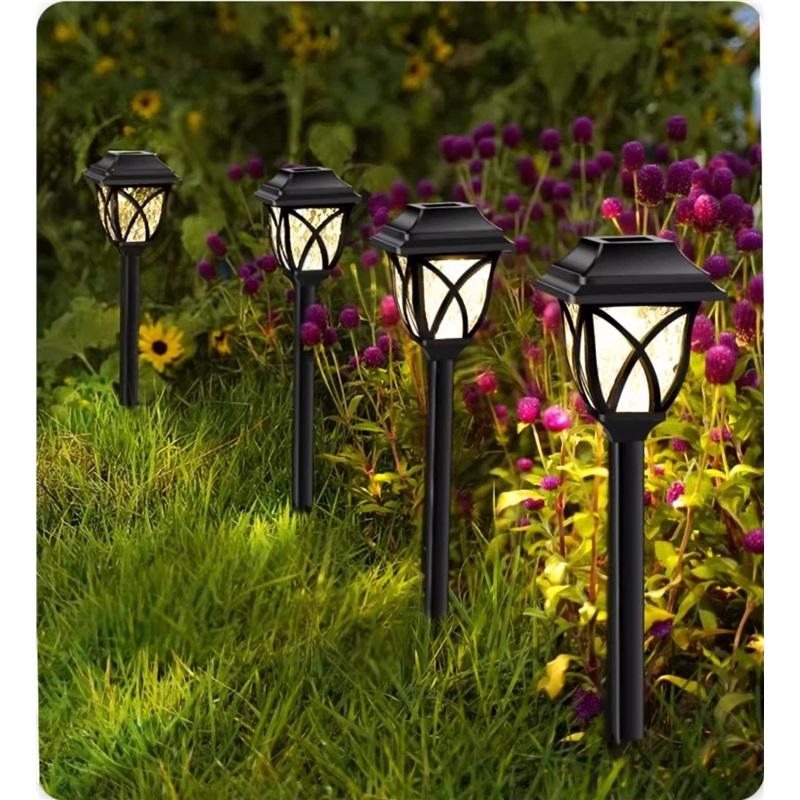 Lumină Solară LED de Gazon, Lumină cu Senzor de Exterior Impermeabilă, Lumină de Peisaj Plug-in, Lumină de Grădină de Uz Casnic, Lumină Decorativă de Grădină