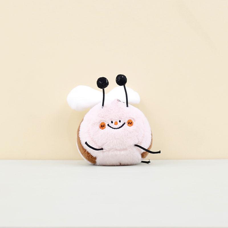 Adorable Bee Plush Toy With Moving Wings Cute Stuffed Animal Bag Charm 11cm