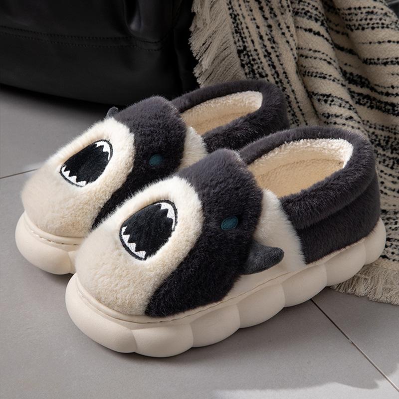 Cute cartoon cotton slippers non-slip indoor plush warm plush thick-soled non-slip slippers