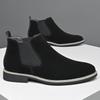 Fashion Fashion Men's Chelsea Boots Mid Top Leather Casual Shoes New Vintage Style Male Handmade Footwear Business Dress Man Ankle Boots