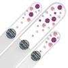 Set di 3 lime per unghie in cristallo trasparente con cristalli W-BMS