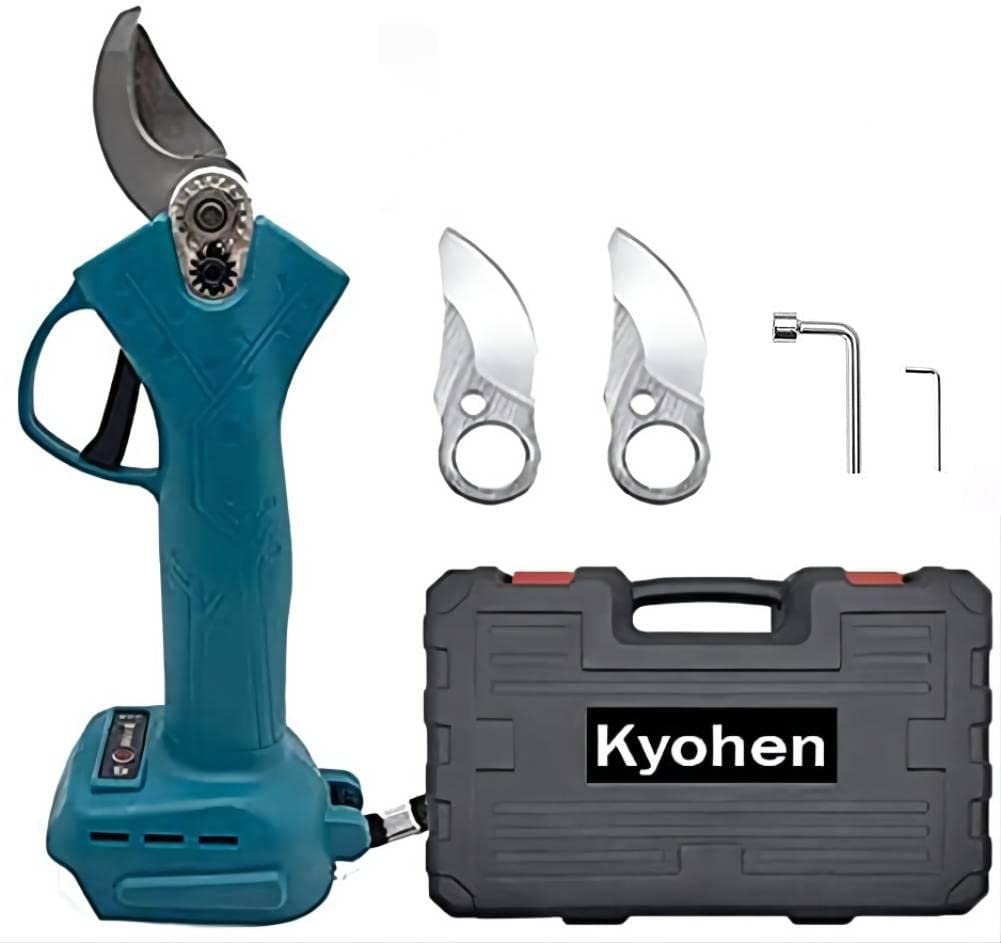 

Kyohen Cordless Electric Pruning Shears with 2 Replacement Compatible with 18V Makita Power for Garden and Fruit 30mm Cutting Ideal for and Other синий