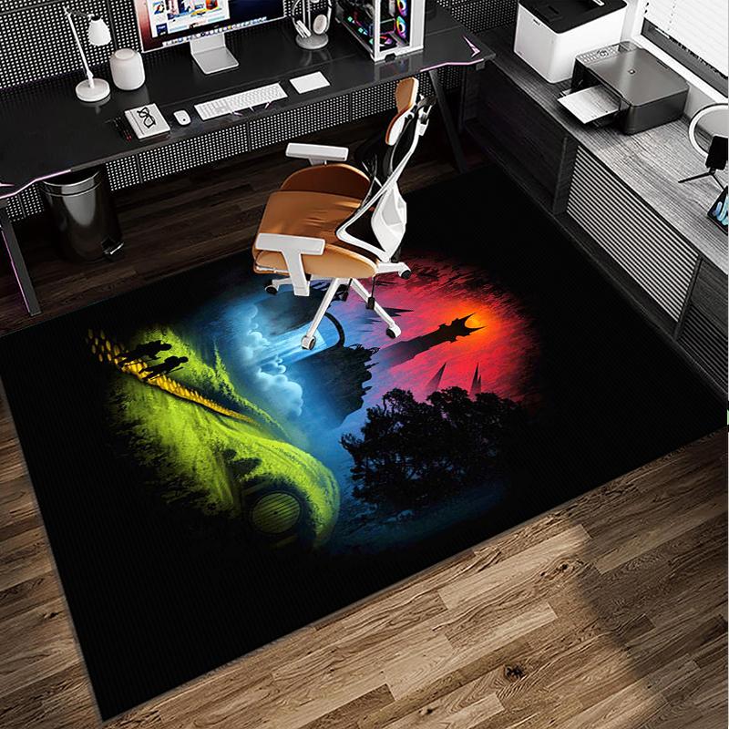 Middle-earth Map Adventure The Lord Office Rug Chair Mat, Game Carpet, Suitable for Front Door, Bedroom, Living Room, Desk, Holiday Gift