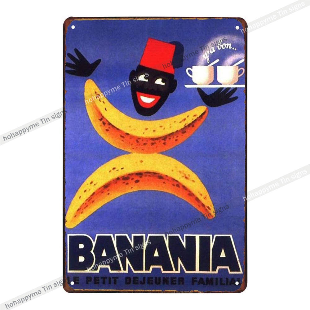 BANANIA Metal Signs Funny Tin Painting Plaque Vintage Decorative For Bar Pub Club Cafe Poster Wall Stickers Home Decor 20x30cm