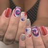 24 Pieces Press On Nail False Nail Festive Nail Decorations For July 4th With Unique Star Designs Stick On Nail Manicure