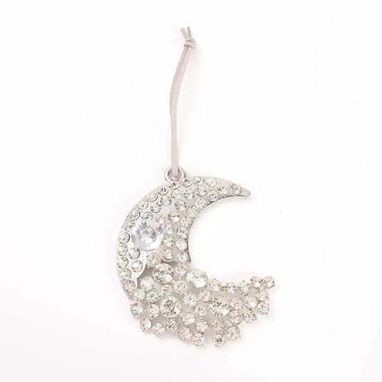 Rhinestone Vedhæng Sol Halvmåne Blomst Design Zinklegering Glitrende Bilinteriør Charme med Snor Auto Hængende Pynt