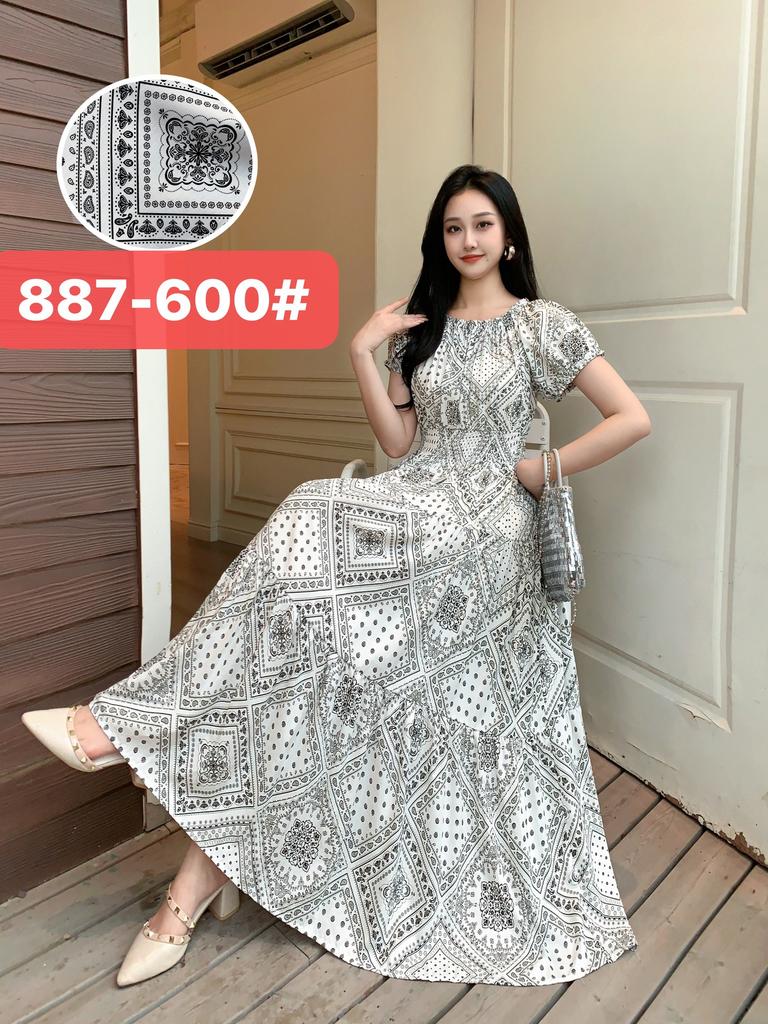 Seaside vacation beach dress cotton floral dress female shabahemi muslim