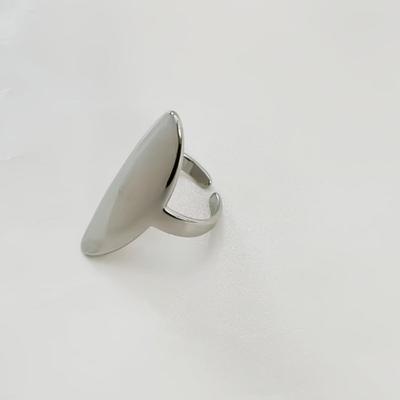 Women's Geometric Exaggerated Curved Surface Wide Band Hip Hop Ring