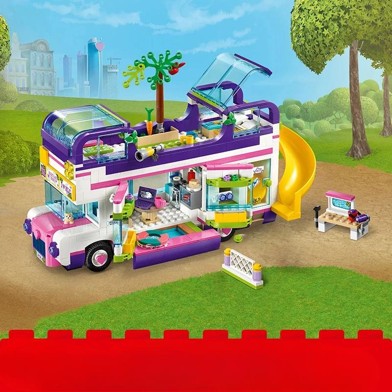 Bus Children's Assembly Toy Building Block Gift Camping Outdoor Rv Model
