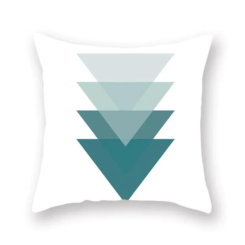 New 45*45Cm Color Teal Blue Cushion Cover Pillow Cases Arrow Geometric For Living Room Home Sofa Chair Decorative Pillowcases