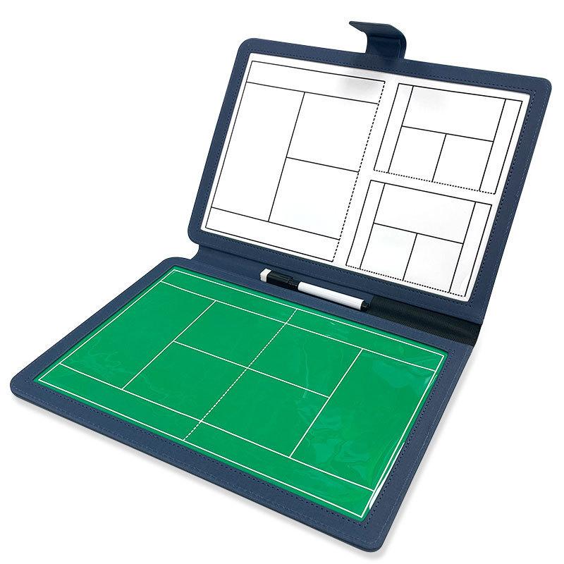 Tennis Coach Board Clipboard Tactical Coach Marker Board with Full & Half Court Tennis Dry Erase Marker Board Coaching Board