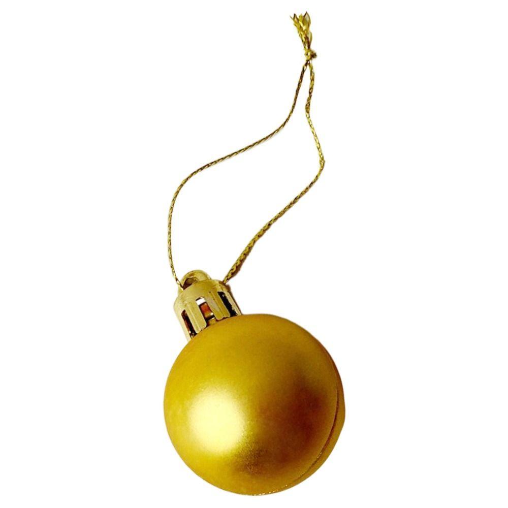 Fashion 3cm Christmas Ball Gift Crafts Party Supplies Christmas Tree Decorative Gold Matte DIY Hanging Ornament Ball Outdoor