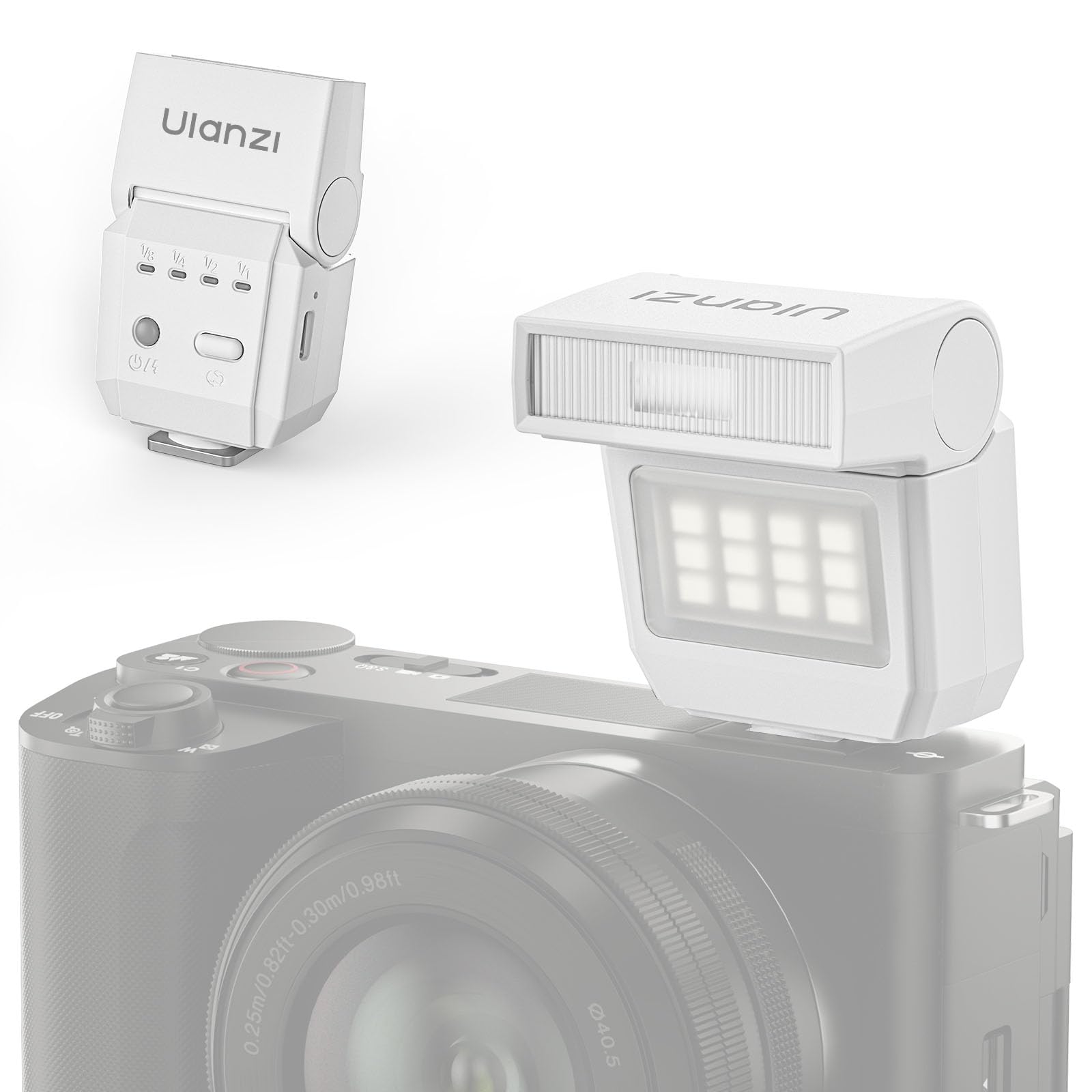 

Ulanzi SL03 Міні-камера Ручний спалах з регульованою колірною температурою 6500K 4 рівні потужності та 5600K Одинарний контактний гарячий башмак Компактний та зручний спалах-стробоскоп білий