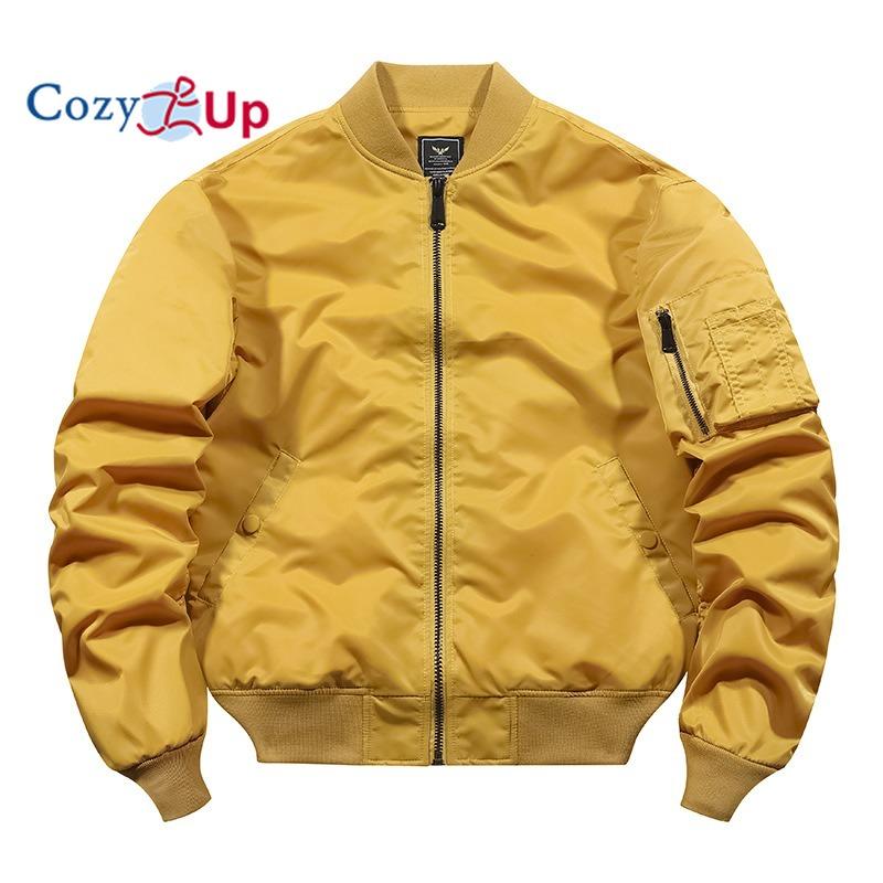 Cozy Up Men's Bomber Jacket Lightweight Casual Spring Fall Windbreaker Zip Up Coat with Pocket