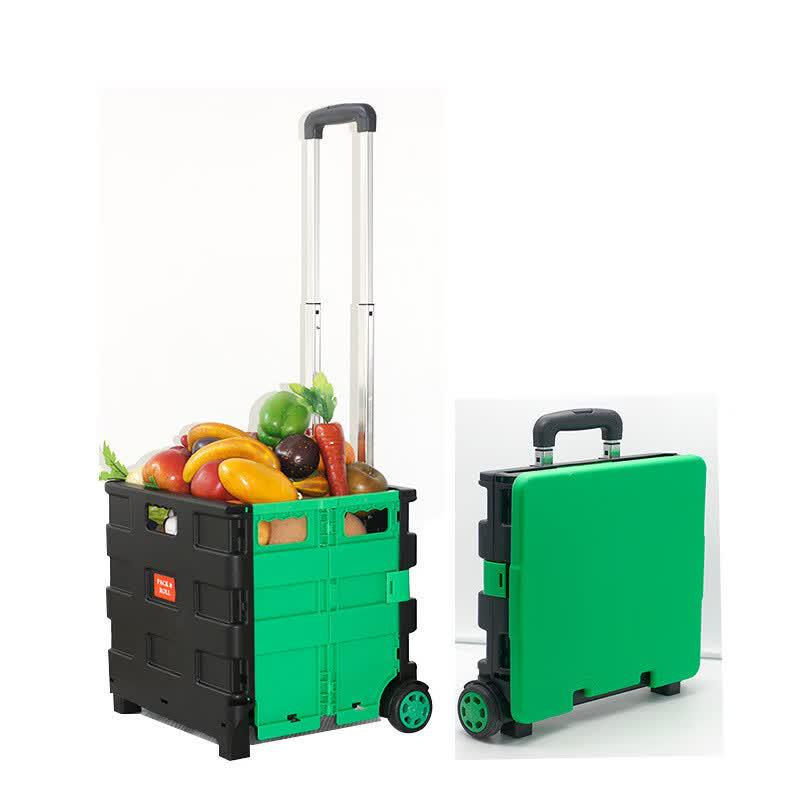 Portable Folding Storage Cart with Seating