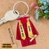 Personalized 2D Flat Acrylic Graduation Cap Keychain, Custom Gift